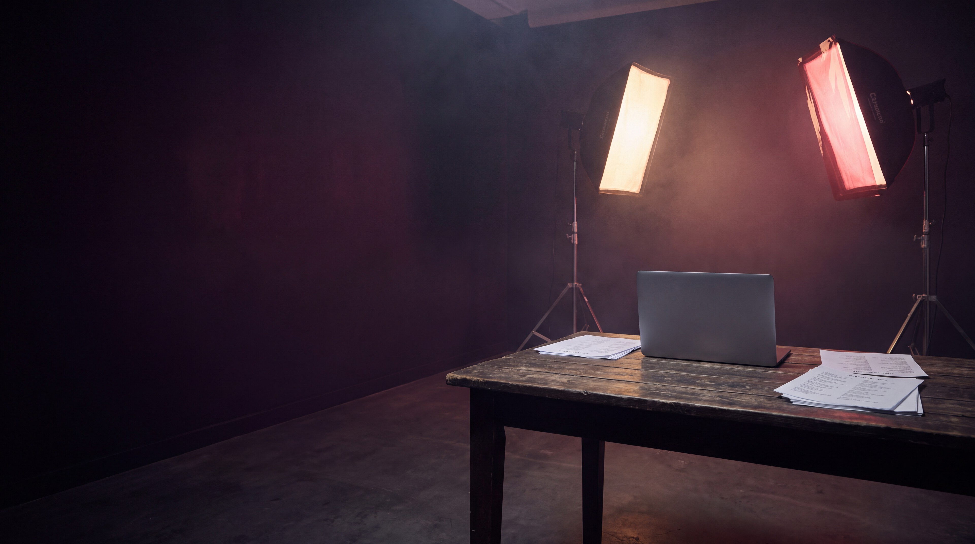 Casting studio set ready for a call